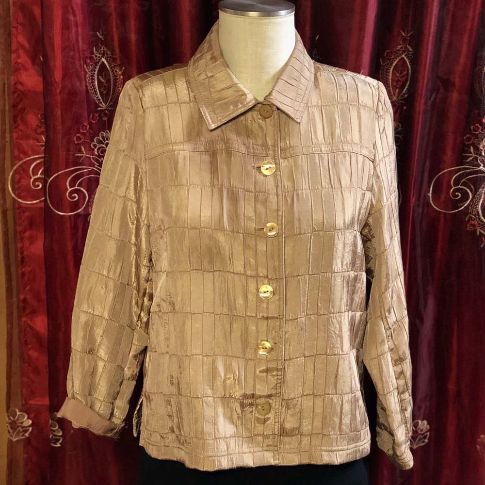 Gold Patchwork Jacket - image 2